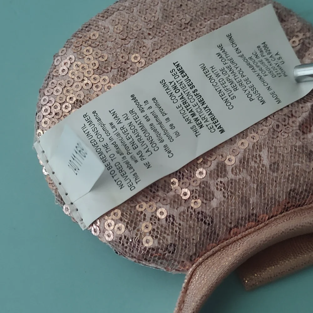 Sparkling Silver Sequin Mouse Ears Headband